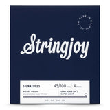 Stringjoy 4-String Nickel-Wound Bass Strings - Long Scale Super Light Gauge (.045-.100)