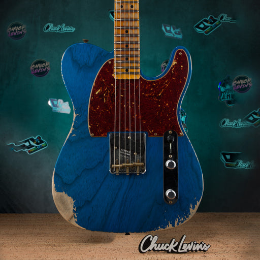 Fender Custom Shop 1950 Esquire Heavy Relic - Sapphire Blue Transparent - CHUCKSCLUSIVE - #R118551