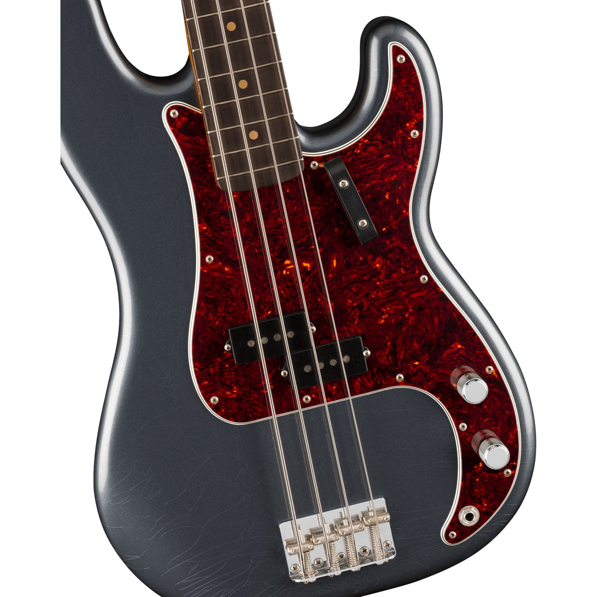 Fender Limited Edition Vintera II Road Worn 60s Precision Electric Bass Guitar - Charcoal Frost Metallic