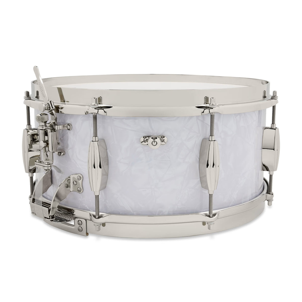 Slingerland 6.5 x 14-Inch Gene Krupa Radio King Solid Maple Snare Drum - White Marine Pearl