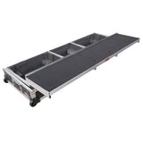 ProX XS-TMC1012WLTFSTND DJ Coffin Flight Case for (2) 1200 Style Turntables 10-inch 12-inch Mixers with Sliding Laptop Shelf and Wheels