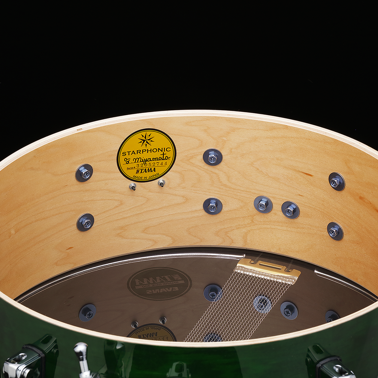 Tama 14 x 5-Inch Starphonic Maple Snare Drum, Limited Edition - Emerald - Preorder