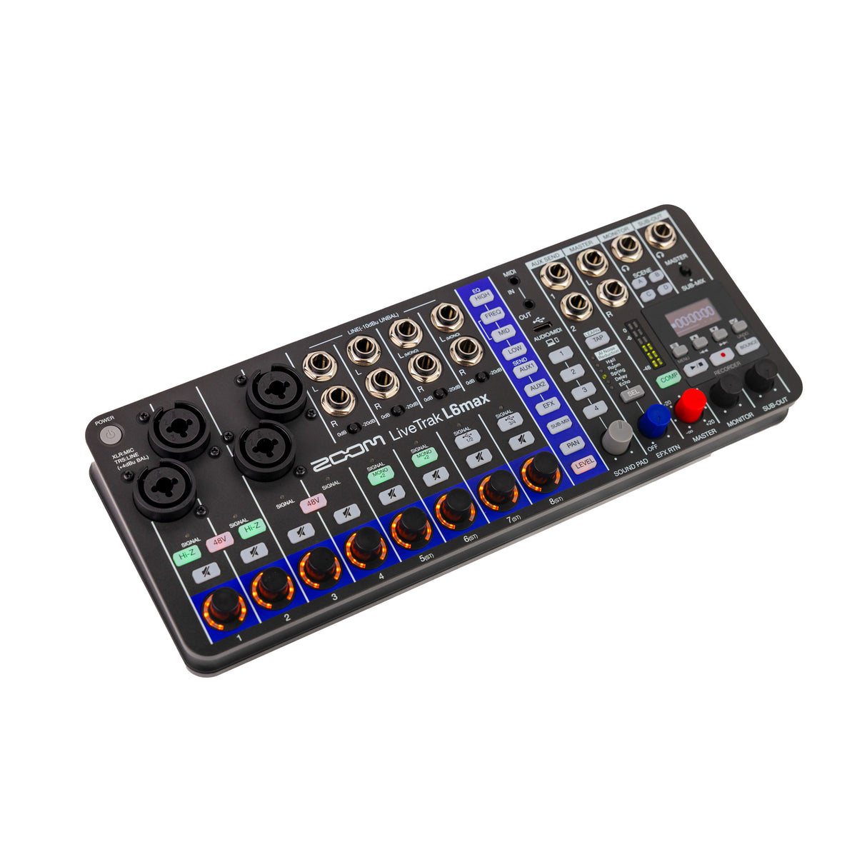 Zoom LiveTrak L6max 12-Channel Mixer and Recorder for Music, Streaming, and Podcasts