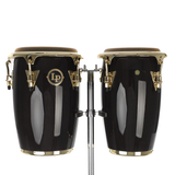 Latin Percussion Junior Conga Set - Black Wood With Gold Hardware - Preorder