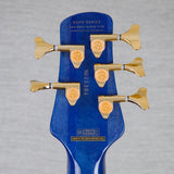 Spector Euro 5 LT Poplar Burl Over Ash 5-String Electric Bass Guitar - Faded Light Blue Gloss - CHUCKSCLUSIVE - #]C121NB23304
