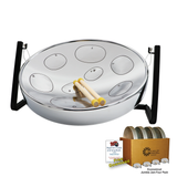 Jumbie Jam Table Top Steel Drum Educators 4-Pack Kits - Chrome Pans