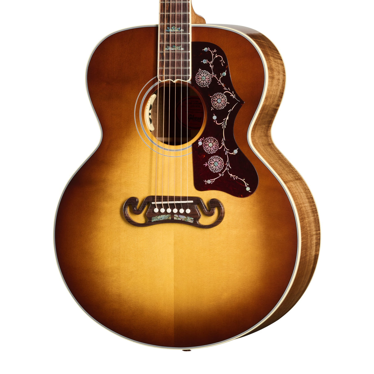 Gibson Custom Shop SJ-200 Elegant Koa Acoustic Electric Guitar - Honey Burst