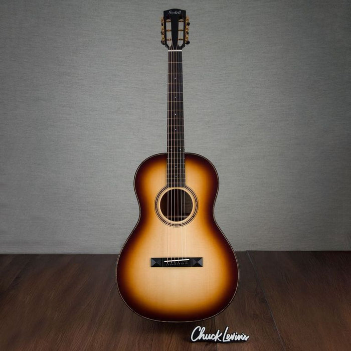Bedell Revolution Parlor Size Guitar - Cocobolo and AD Spruce - Amber Burst - CHUCKSCLUSIVE - #123006