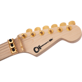 Charvel Pro-Mod DK24 HH FR M Mahogany With Quilt Maple Electric Guitar - Dark Amber - New