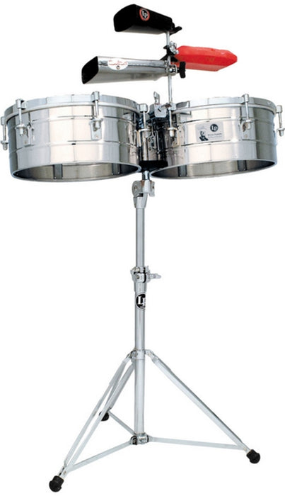 LP LP257-S Tito Puente 14" And 15" Timbales - Stainless Steel