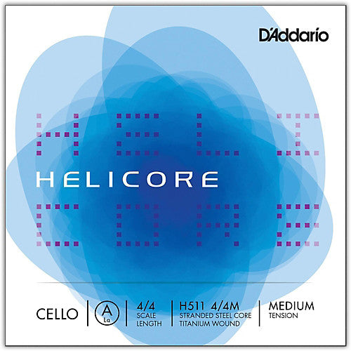 D'Addario Helicore Cello Single A String - 4/4 Scale Medium