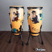 Meinl NINO Designer Series Wood Congas 8-Inch and 9-Inch Set with Basket Stands - Musical Zoo