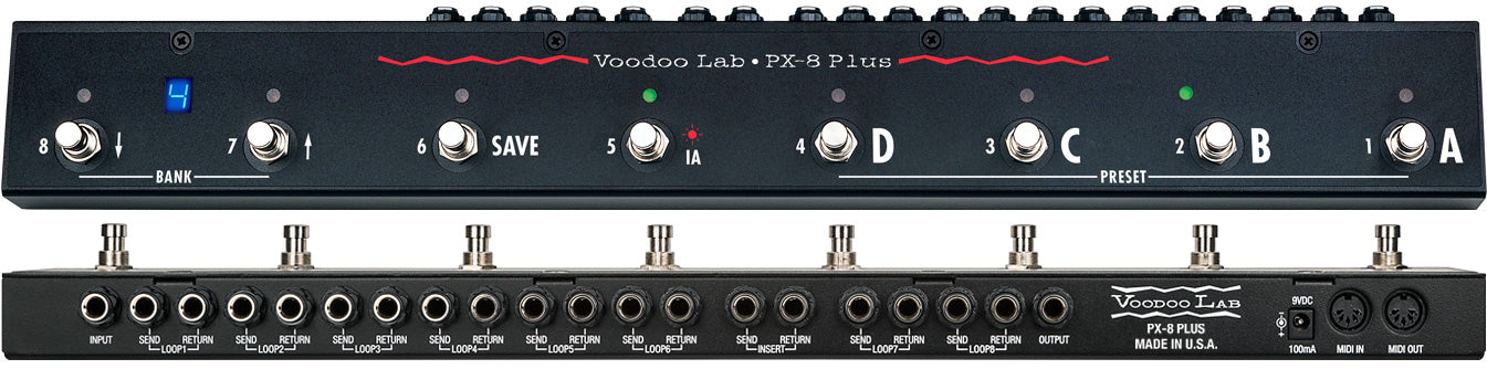 Voodoo Lab PX-8 Plus True Bypass Programmable Pedal Switcher