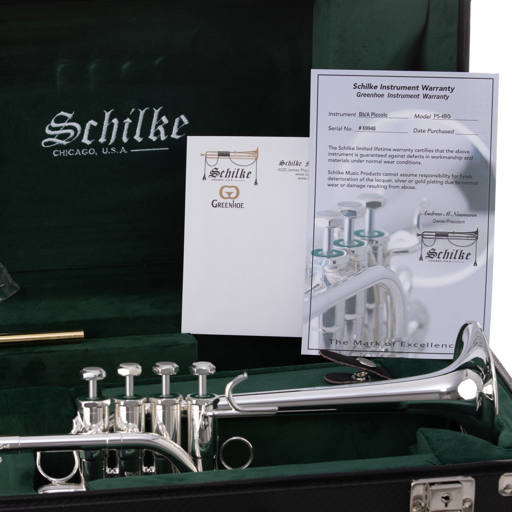 Schilke P5-4BG Beryllium Bell Piccolo Trumpet - Silver-Plated
