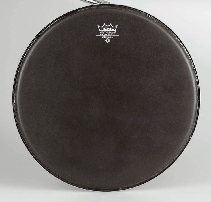 Remo 14" Black Suede Crimplock Emperor Marching Drum Head - New,14 Inch