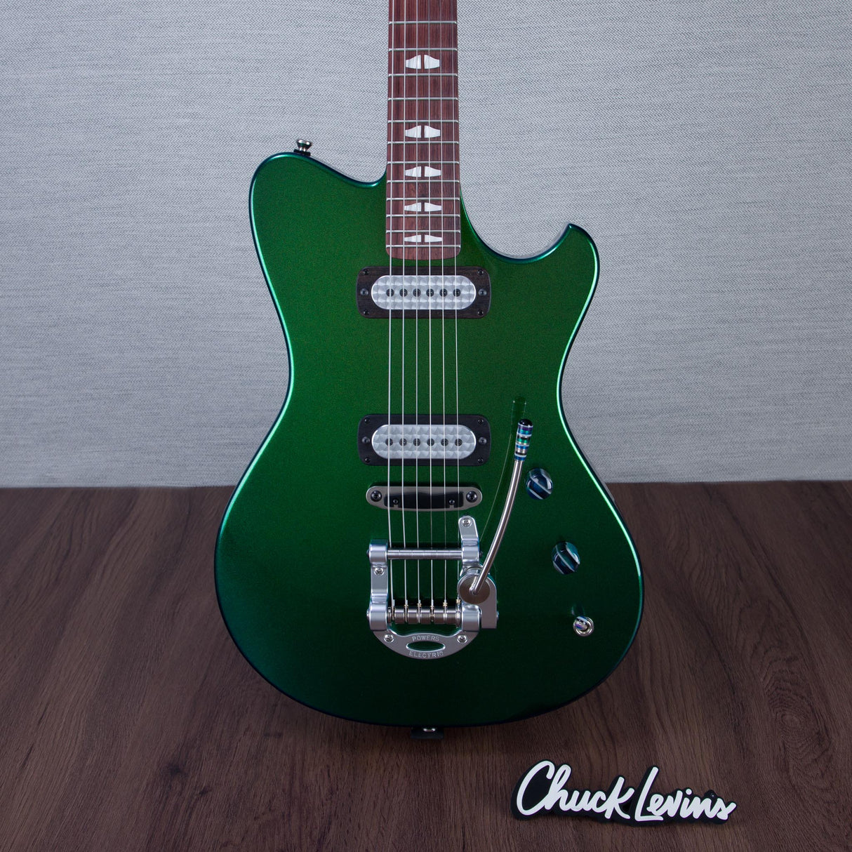 Powers Electric A-Type Electric Guitar - Chroma Algae - #B017