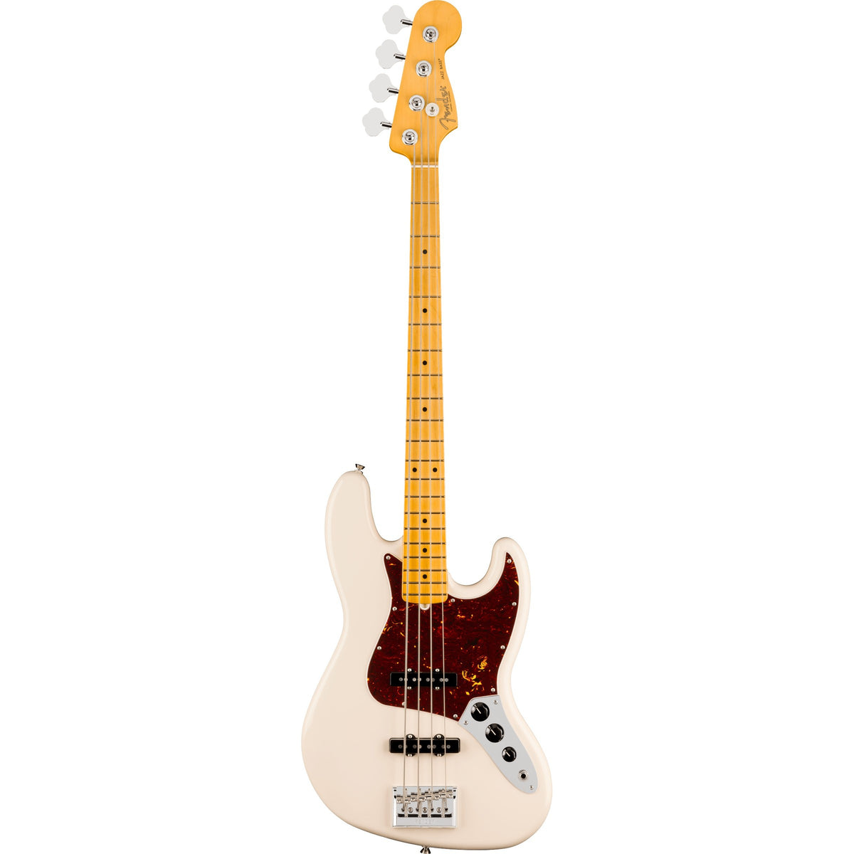 Fender American Professional Jazz Electric Bass Guitar, Maple Fingerboard - Olympic White