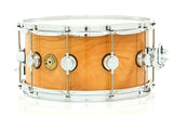 Drum Workshop 14" x 7" Jazz Series Snare Drum Exotic Natural Lacquer Over Rotary Cherry W/ Chrome Hardware