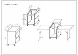 ProX T-16MRSS13ULT Universal 19 Rack-mount Mixer with 13U Top and 16U Front with 2 Side Work Tables
