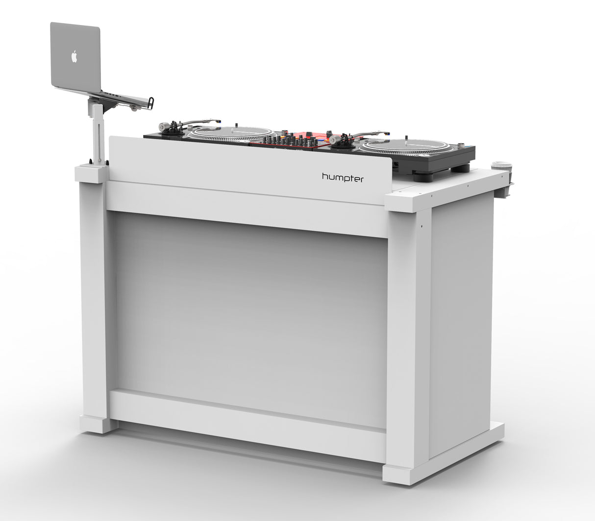 ProX XFH-HUMPTERB3WH WHITE B3 Workstation Quick Folding DJ Controller Turntable CD-J Facade Table