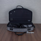 Marcus Bonna Double Case for Alto and Soprano Sax with Curved Detachable Neck - Cationic Gray