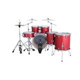 Ludwig Evolution 6-Piece Drum Kit with 22-Inch Kick - Crimson Sparkle