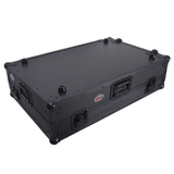 ProX XS-DDJREV5 WLTBL LED ATA Flight Style Road Case For Pioneer DDJ-REV5 DJ Controller with Laptop Shelf 1U Rack Space Wheels and LED Black Finish