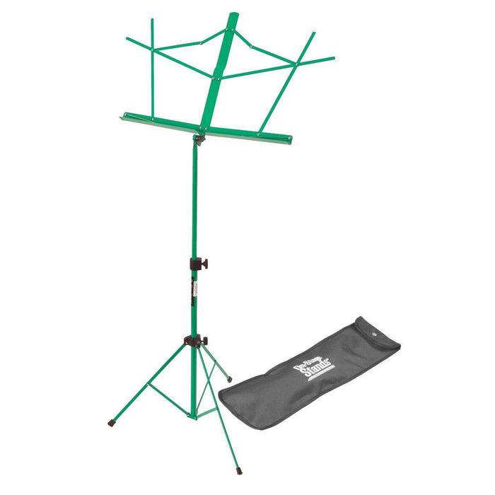 On Stage SM7122GRB Compact Sheet Music Stand (Green, with Bag) - New,Green
