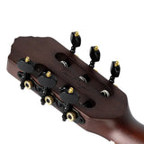 Ortega Tour Player Series Thinline Crossover Nylon String Acoustic Electric Guitar - Black