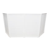 ProX XF-4X3048W MK2 Four Panel Collapse and Go DJ Facade with White Frame and Carry Bag