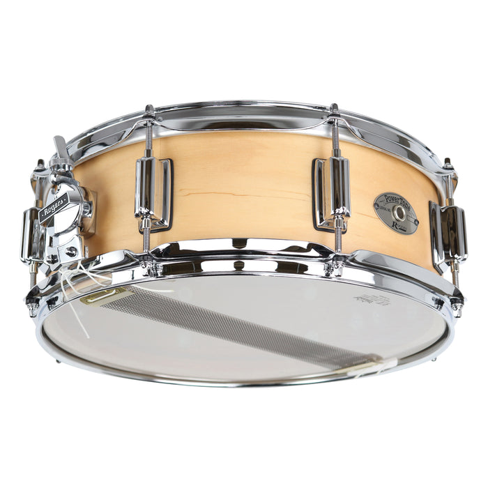 Rogers PowerTone 24SN 5x14 Wood Shell Snare Drum - Satin Natural