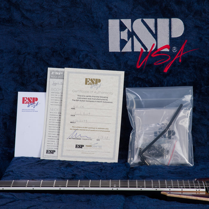 ESP USA V2 QM Electric Guitar - Lynch Burst - #US23399