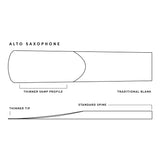 D'Addario RJA0125 Rico Unfiled Alto Sax Reed - 50-Pack, Strength 3