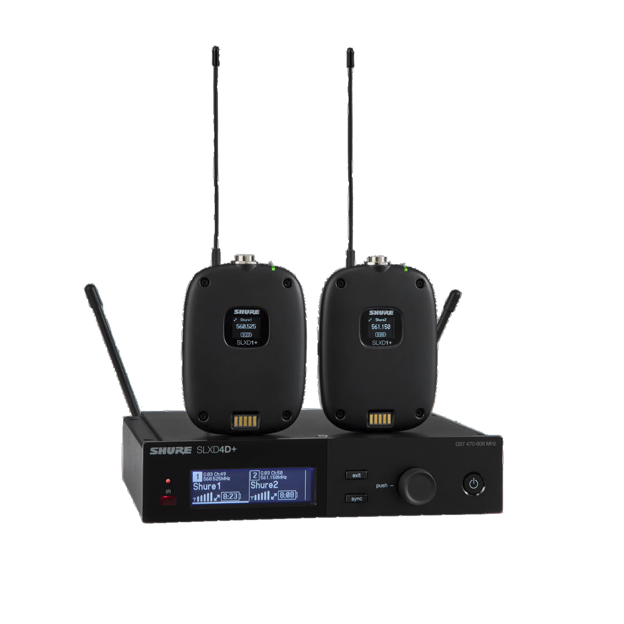 Shure SLXD14D+ Dual Wireless Bodypack System - G57 Band