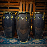LP Matador Quinto, Conga, and Tumba Set, Siam Oak - Black with Gold Hardware - CHUCKSCLUSIVE