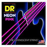 DR Strings NPB5-45 5-String Bass Guitar Strings - Pink