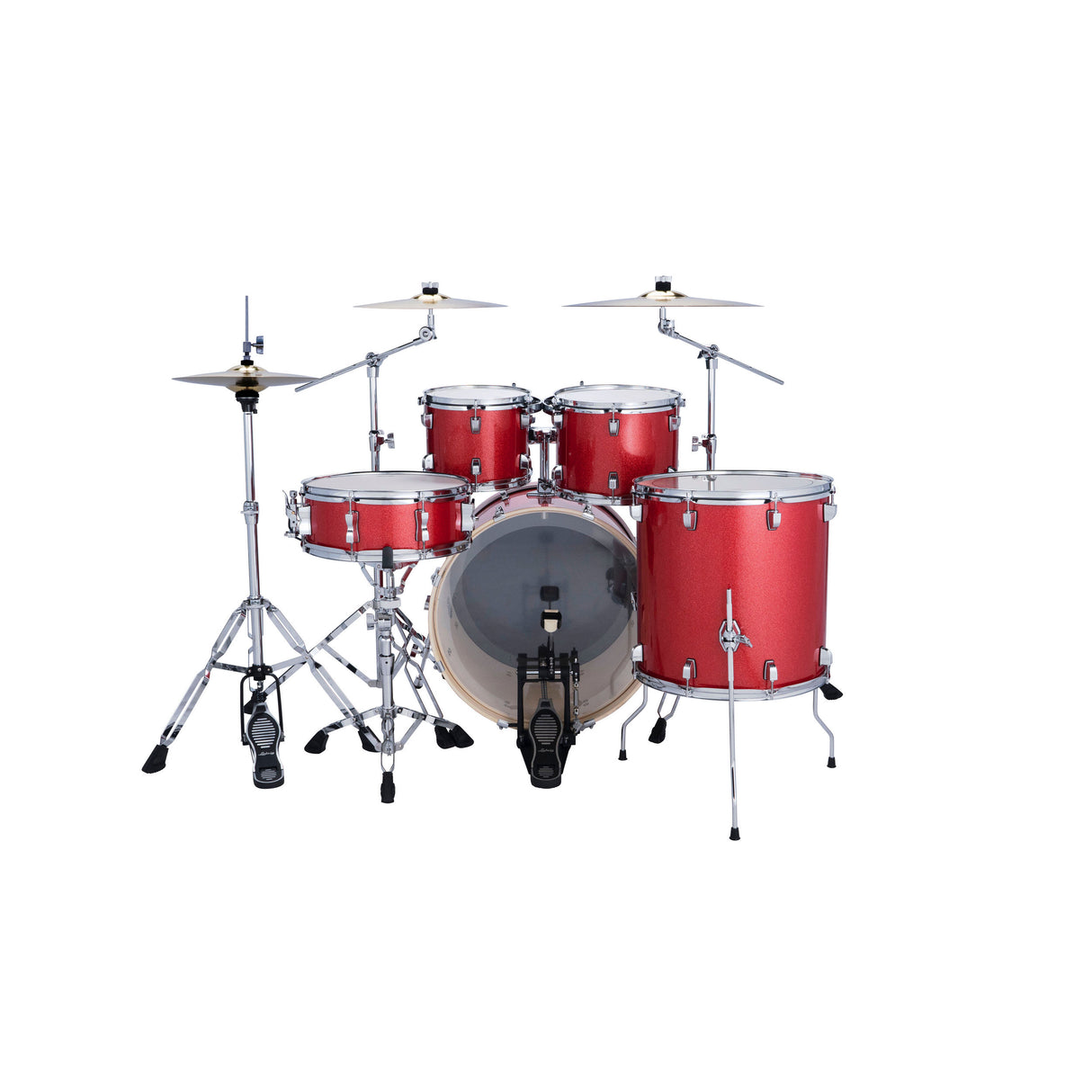 Ludwig Evolution 5-Piece Drum Kit with 22-Inch Kick - Crimson Sparkle