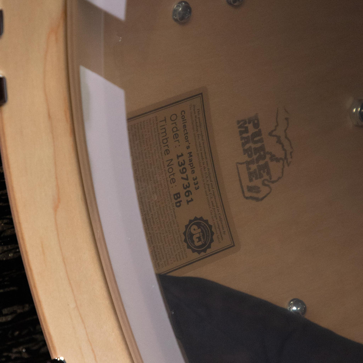 DW Collector's Series 333 4-Piece Shell Pack with 22-Inch Kick - FP - Black Oyster Glass