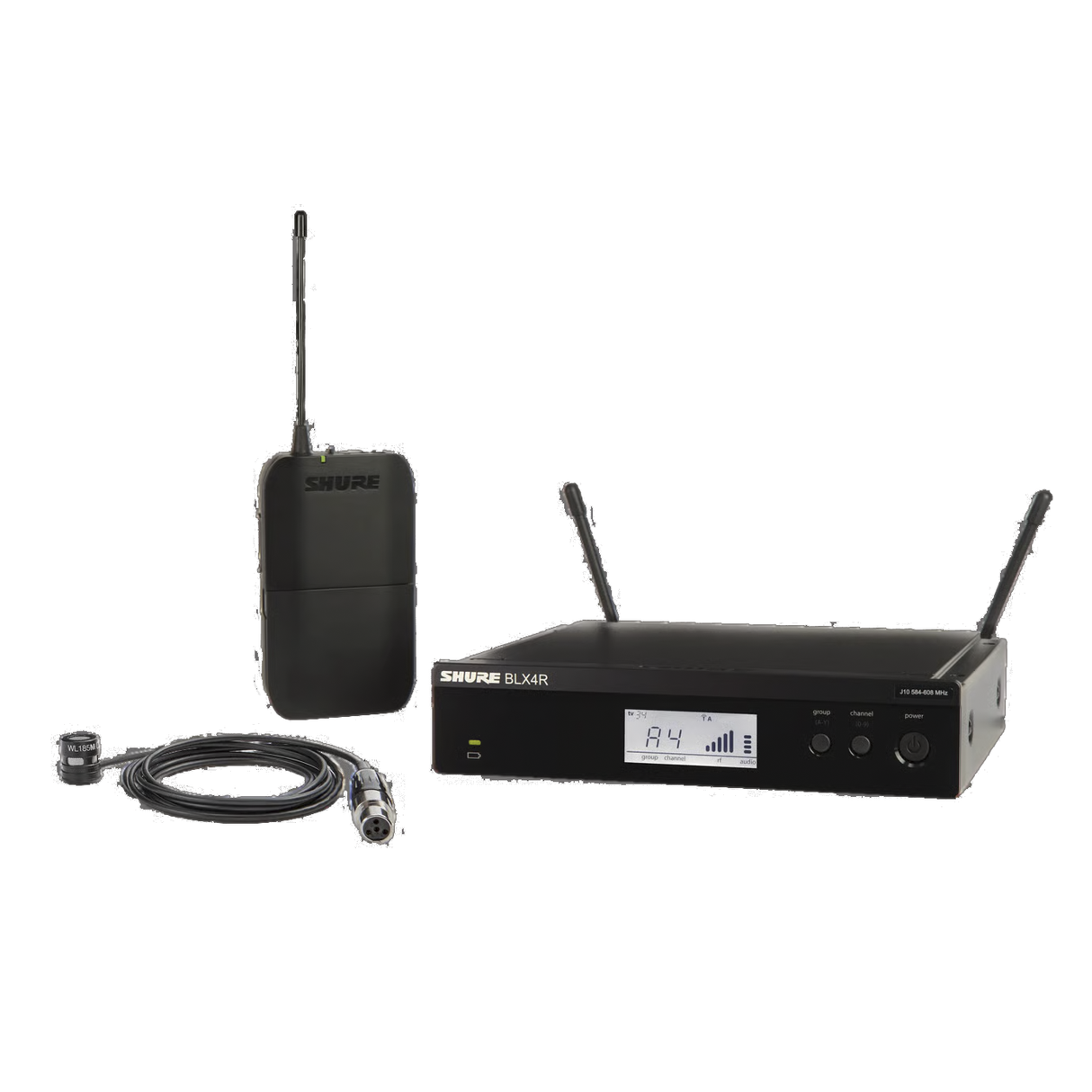 Shure BLX14R/W85M Rack-Mount Lavalier Audio System - H10 Band