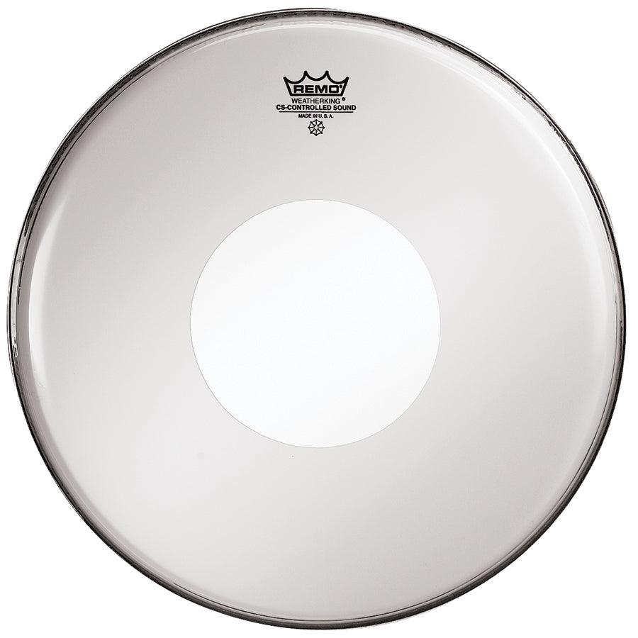 Remo 14" Smooth White Controlled Sound Drum Head With White Dot