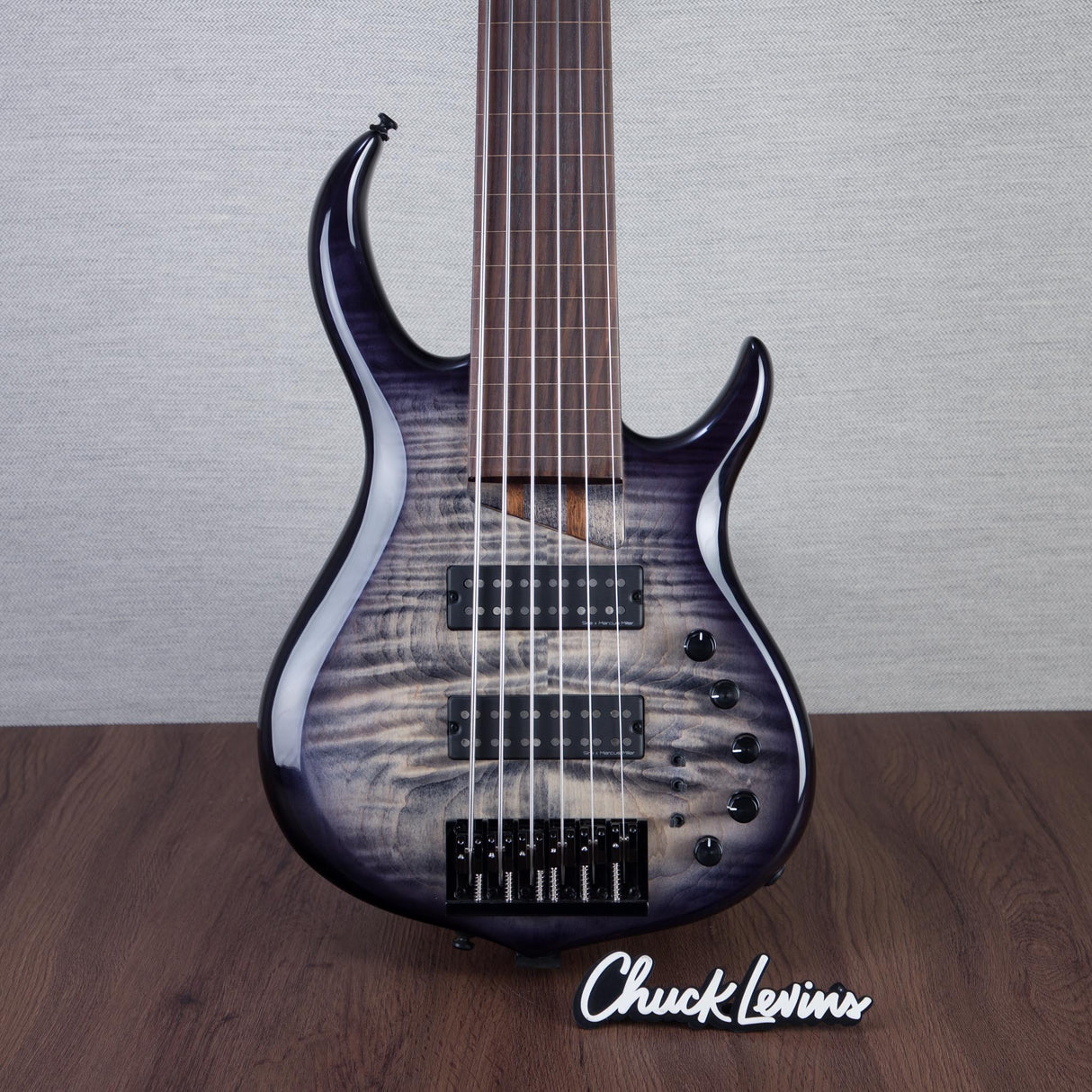 Sire M7-6 Fretless 6-String Bass Guitar - Transparent Black