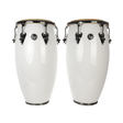 LP Matador Conga And Tumba Set, White With Black Nickel Hardware