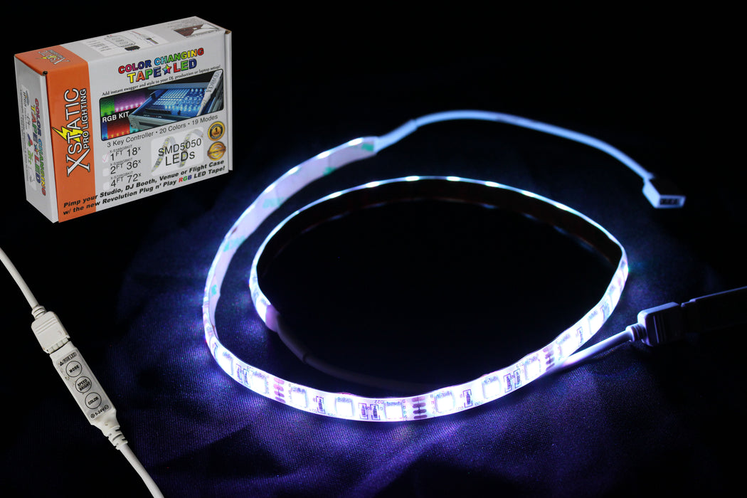 Xstatic RGB LED Strip Kit 24-Inch Remote Control and Power Supply Included