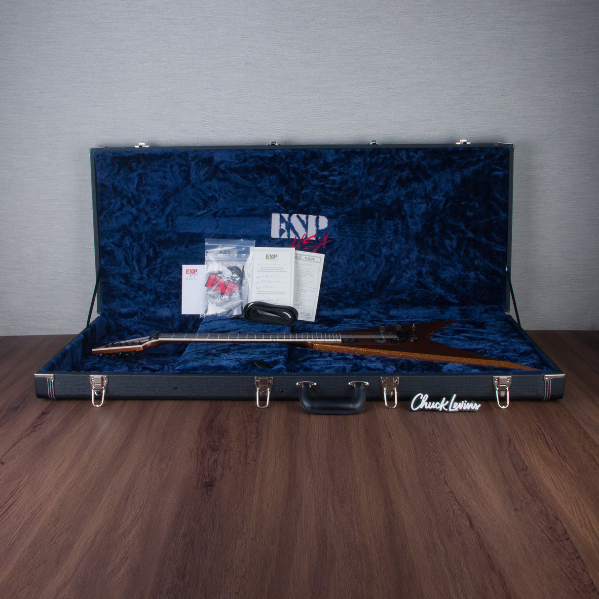 ESP USA V-II FR Electric Guitar - Rustic Copper Sparkle - #US24455 - Mint, Open Box