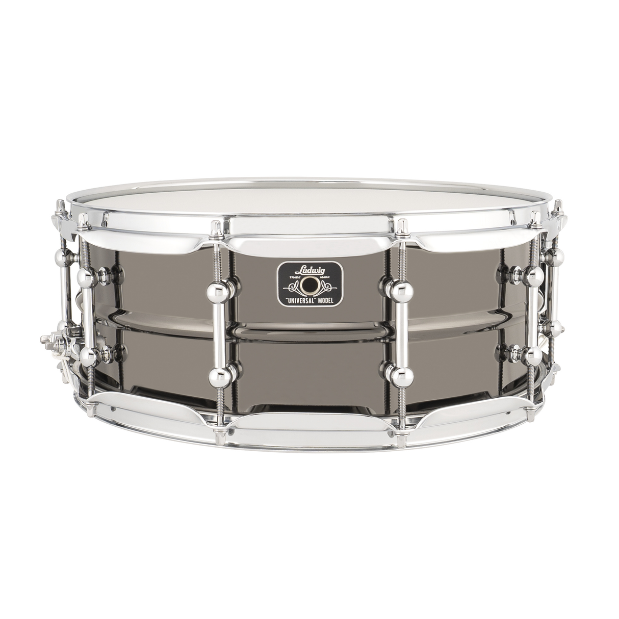 Ludwig Universal Metal 5.5x14 Brass Shell Snare Drum, Chrome-Plated Hoops
