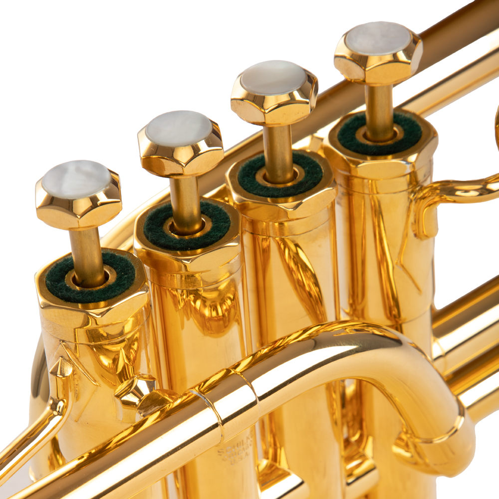 Schilkeトランペット用 ゴールドトリムセット SCHILKE-MODEL GOLD PLATE MINT! Gold Schilke Trumpet PLATE GOLD Bb,