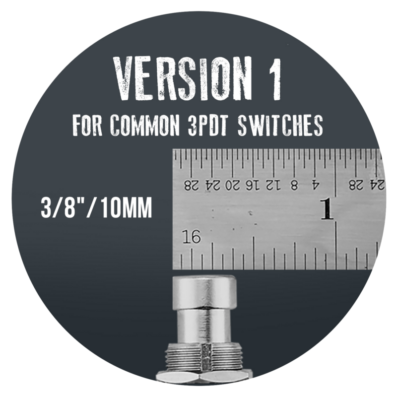 Barefoot Buttons V1 Standard Footswitch Button, Silver - For Common 3PDT Switches
