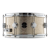 Drum Workshop 14" x 6.5" Collector's Series Santa Monica Snare Drum - Nickel Sparkle Glass With Chrome Hardware