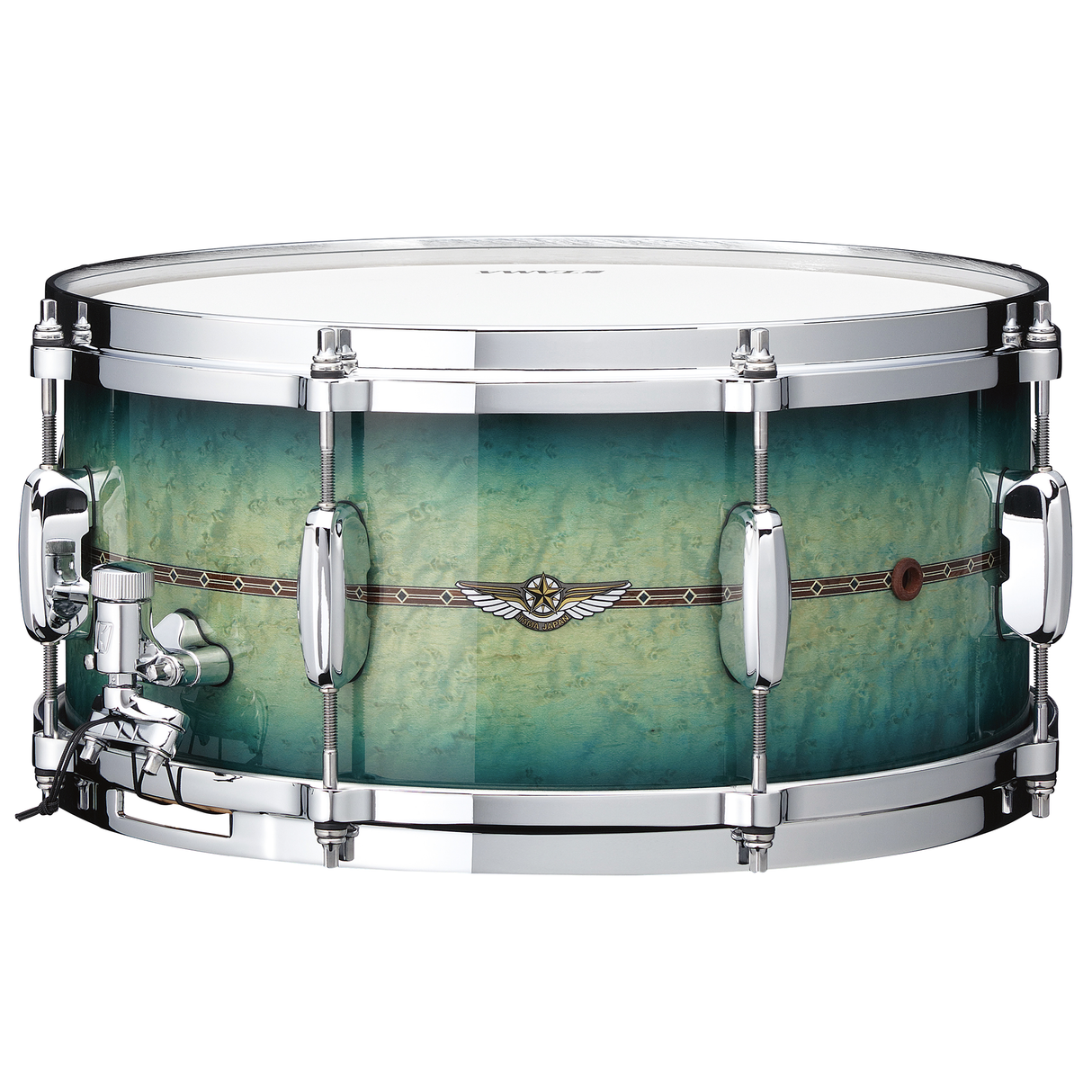 Tama Star Maple 14x6.5-Inch Snare Drum - Cerulean Birds Eye Maple Burst