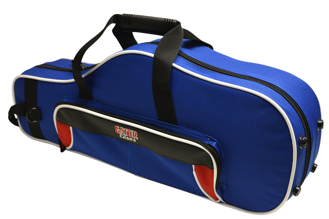 Gator GL-ALTOSAX-RB Spirit Series Lightweight Alto Saxophone Case, Red And Blue